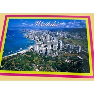 Vintage Waikiki Hawaii Postcard By Phil Mattes SKU 0215
